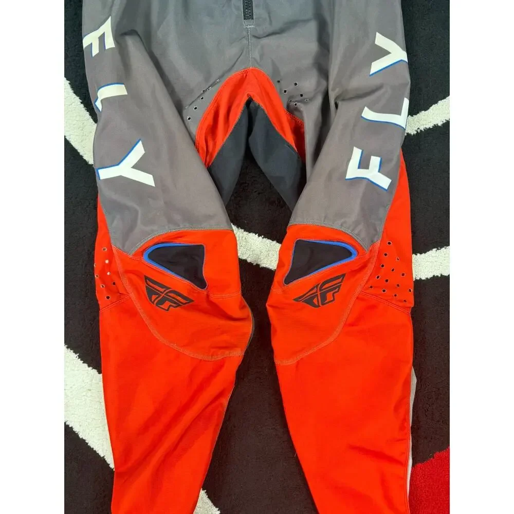 FLY Racing Pants Mens 38x29 Red Gray Kinetic Core Motorcross Padded Riding
